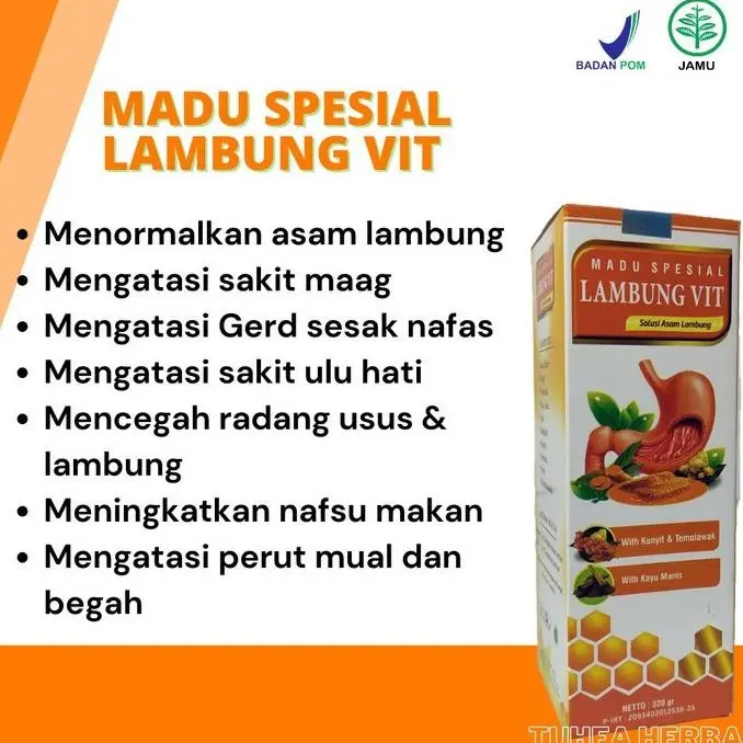 Madu Bravina Lambung Vit Herbal Asam Lambung Maag Gerd