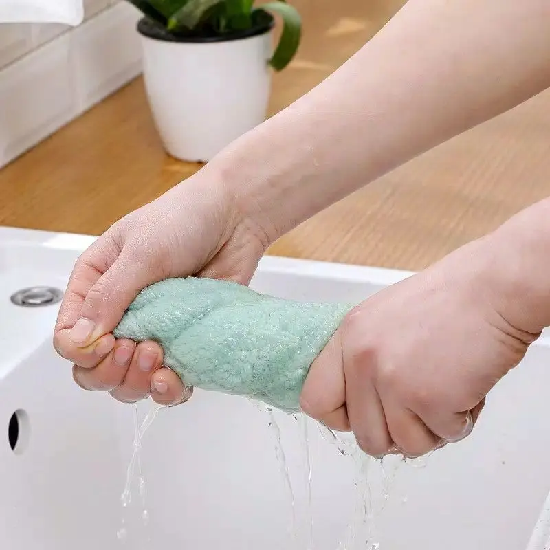 TERLARIS 1 Lusin Kain Lap Bahan Microfiber Ukuran 24x14 / Kain Lap Piring Kain Dan Alat Dapur Anti Minyak cleaning 3