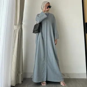 JEDA ABAYA LINEN DRESS by Leody Cantik Katun Muslim Wanita Gamis Basic