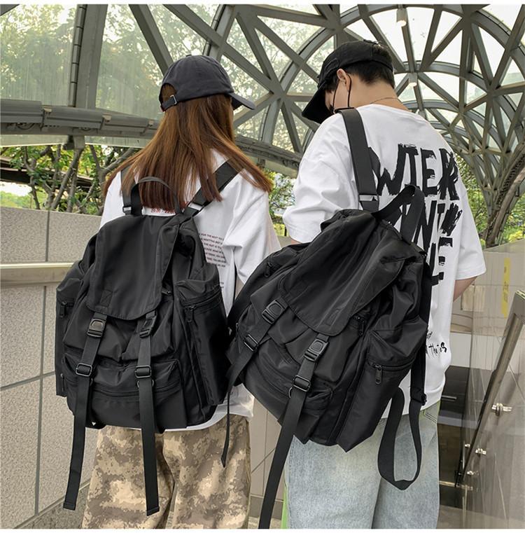 Product Introduction of Ba Lô Dây Rút Tối Màu, Phong Cách Đường Phố Ins, Cỡ Lớn, Thích Hợp Cho Nam Và Nữ, Chức Năng Làm Việc Và Đi Học 22