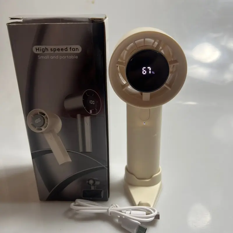 Quạt mini cầm tay có cổng sạc USB tiện lợi sạc đồng thời pin - Đeo quanh cổ - Gấp gọn để bỏ vào túi Phụ Kiện Quạt
