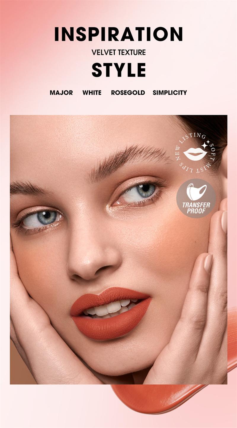 Product Introduction of 【COD】O.TW O.O 2-in-1 Soft Mist Double Sided Lip Mud Lipstick Waterproof Non Stick Cup Non Graduated Cup Velvet Mist Lipstick 17