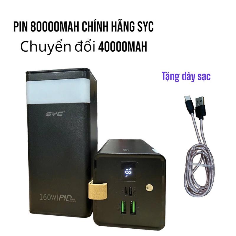 Pin Sạc Dự Phòng Mã S156 Dung Lượng 80000MAH Sạc Nhanh 20w PD Và 22.5w Tích Hợp 4 Cổng Sạc Tích Hợp Đèn Led Phụ Kiên Hổ Trợ Sạc Nhanh Cho Điện Thoại Titan