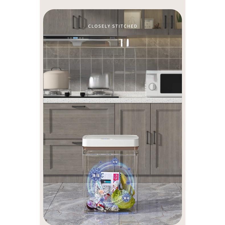 Product Introduction of 18L Smart Bathroom Trash Can Automatic Bagging Electronic Trash Can Touchless Narrow Smart Sensor Garbage Bin Smart Home 8
