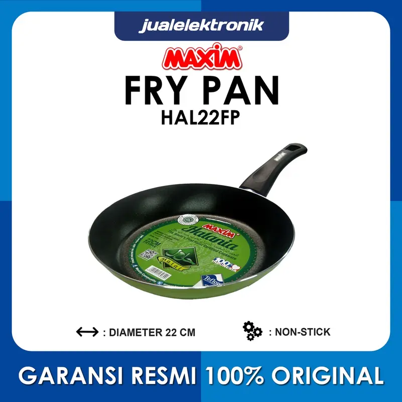 Maxim HAL22FP – Halania 22 cm Fry Pan Wajan Penggorengan Halal Masak Peralatan Kitchenware 0