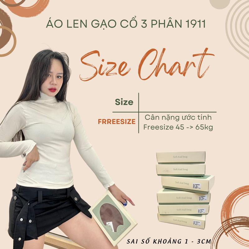 Áo len giữ nhiệt cổ 3p chất len gạo co giãn full hộp giấy Freesize 1911 IMES SHOP Nữ  Women  Top áo  len xinh Nhung Sò 