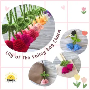 Lily of the Valley Bag Charm / Gantungan Tas Lily of the Valley / gantungan kunci lily / gantungan rajutan lucu