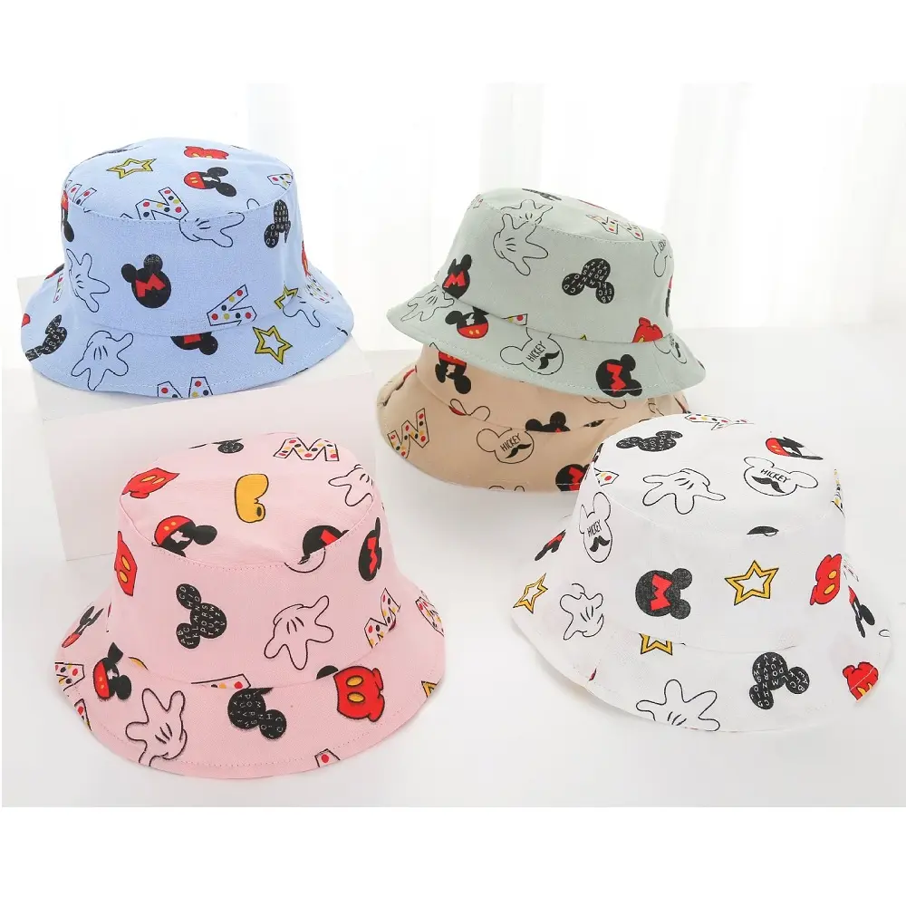 TOPI ANAK BUCKET HAT MOTIF MICKEY MOUSE ANAK CEWE COWO KEKINIAN