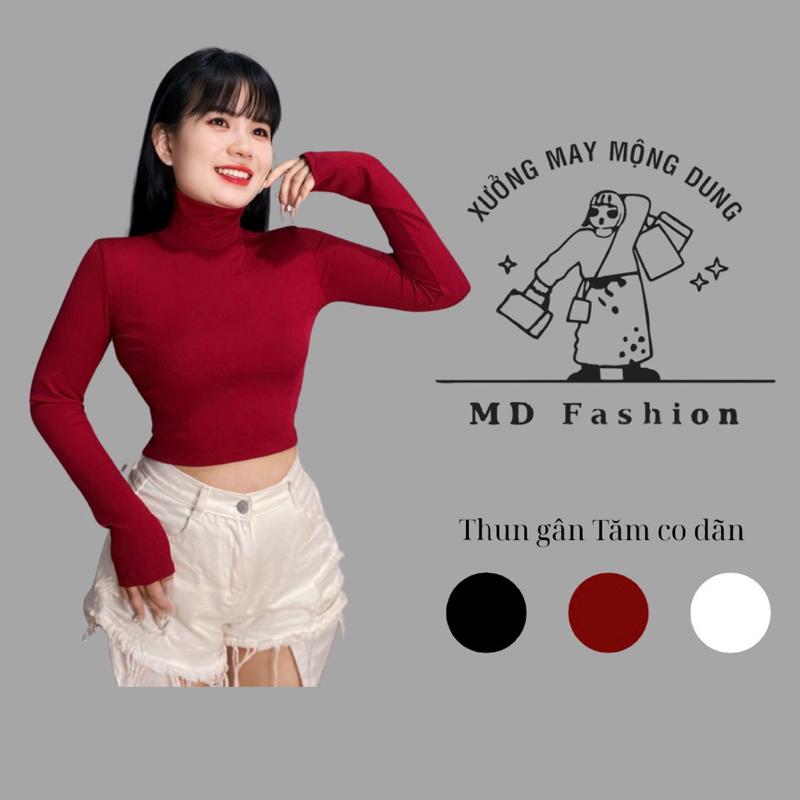 Áo thun CỔ LỌ CROPTOP gân tăm lạnh , mềm mịn thoáng mát , thấm hút mồ hôi [ 38 - 55kg tuỳ theo chiều cao ] FOM NGẮN NHA MẤY NÍ