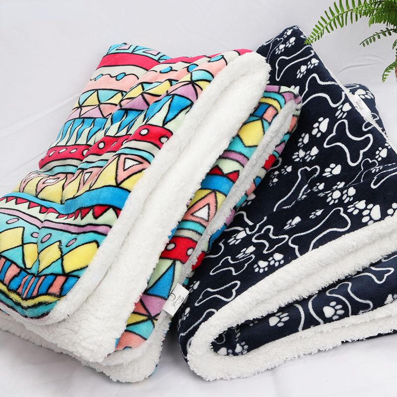 Đệm Ngủ Vải Flanen Mềm Dày Cho Thú Cưng, Chăn Lông Thú Cưng, Nệm Cho Chó, Mèo, Sofa, Thảm Gia Đình, Gối Cho Chó Ấm Áp 0