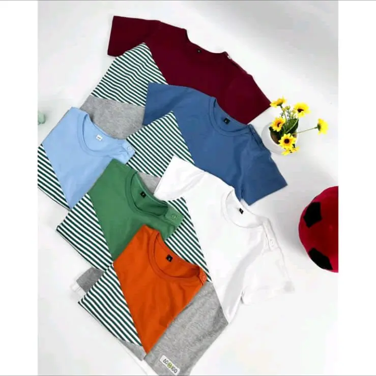 Baju anak 1-6th / Achigo Triple Stripe Tee