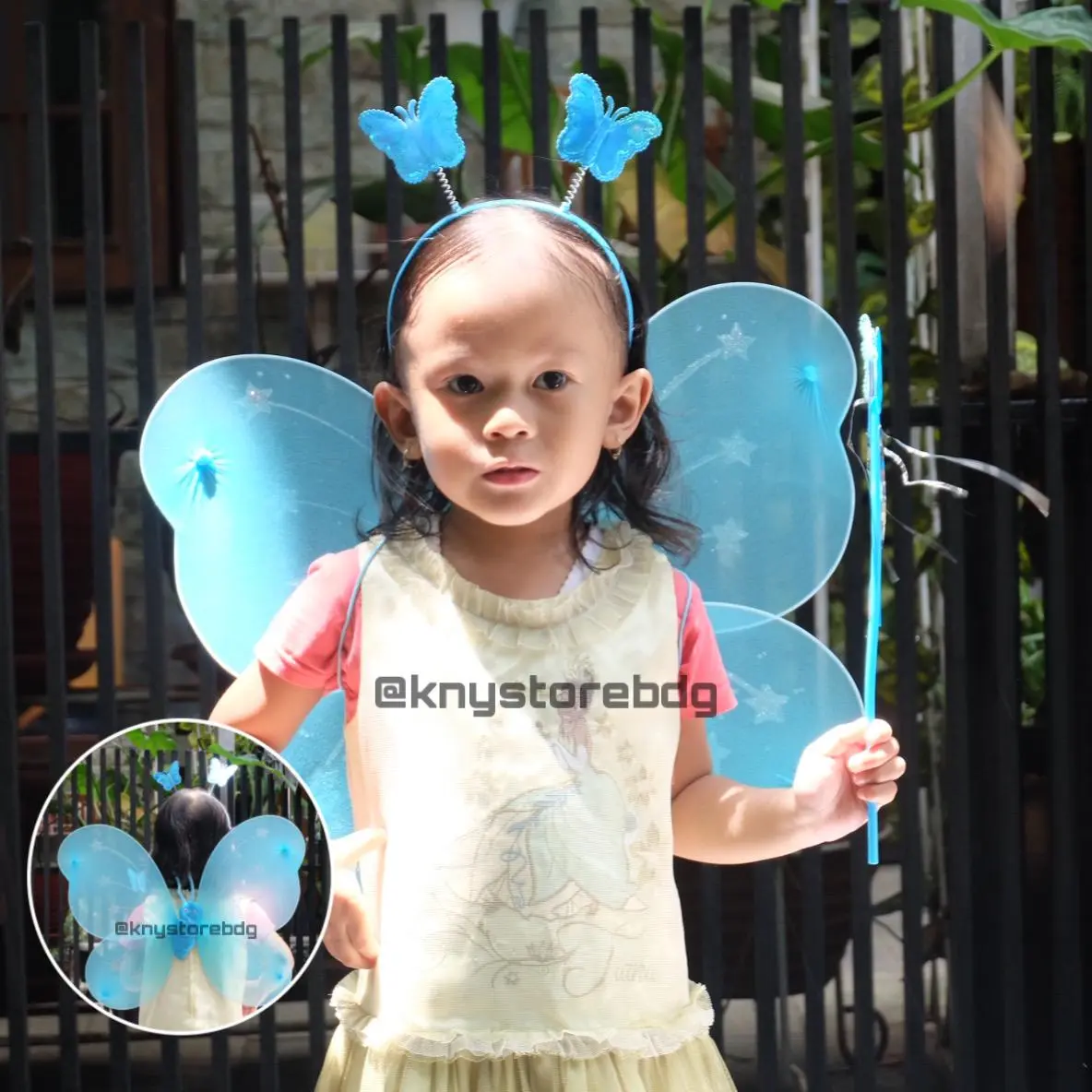 [155] 1 SET SAYAP PERI KUPU KUPU+BANDO+TONGKAT