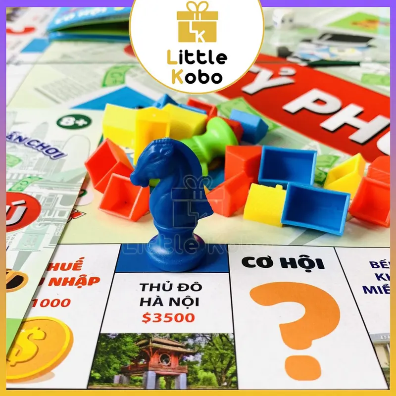 [Sa.to] Bộ Cờ Tỷ Phú Sa.to Size Lớn Trung Monopoly Cờ Tỉ Phú Đồ Chơi Trí Tuệ Giải Trí Xả Stress Xúc Xắc Toys 4