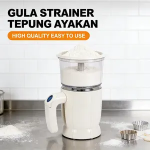 Set Peralatan Memanggang Serbaguna: Pengayak Tepung 500g, Pemisah Telur, Pengaduk Adonan 300ml, Sendok Takar 20cm, dan Whisk untuk Kue & Roti Model ABC-123