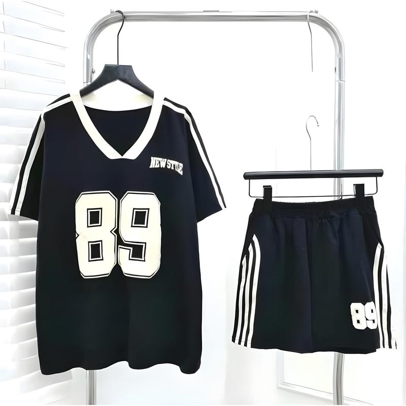 Đồ Bộ Đùi Nữ Cotton Kèm Áo Form Rộng In Hình Dễ thương Women Top Kem B2 4