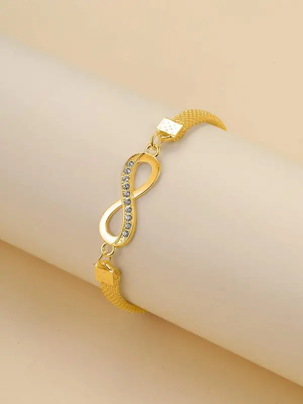 3pcs/set Women's Minimalist Elegant Rhinestone Decorated Heart Design Bracelets Bangle, Fashion Accessories for Party, All-match Fashion Jewelry for Daily Wear, Girls Birthday Gift, Valentine's Day, Gift, Bracelets Stack 6