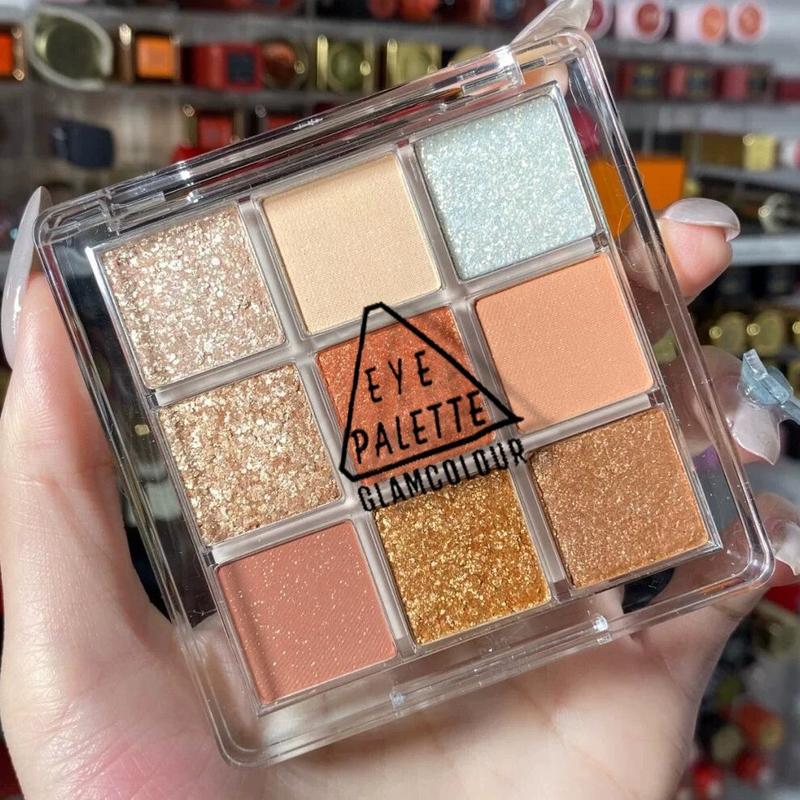 Bảng phấn Mắt 9 Ô nội địa trung romand lấp lánh không thấm nước lâu trôi mắ thàn Chuyên Nghiệp Makeup dang kem gogo tales màu lấp lánh không thấm nước lâu trôi mắ thàn Chuyên Nghiệp Makeup bộ cọ trang điểm Đồ trang điểm Phấn má Makeup Set