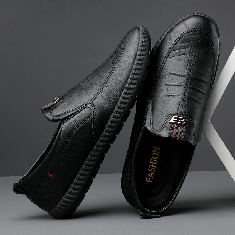 Techdoo Sepatu Pantofel Formal Pria Sepatu Slop Kulit Cowok Casual Shoes Men Kerja MC446 5