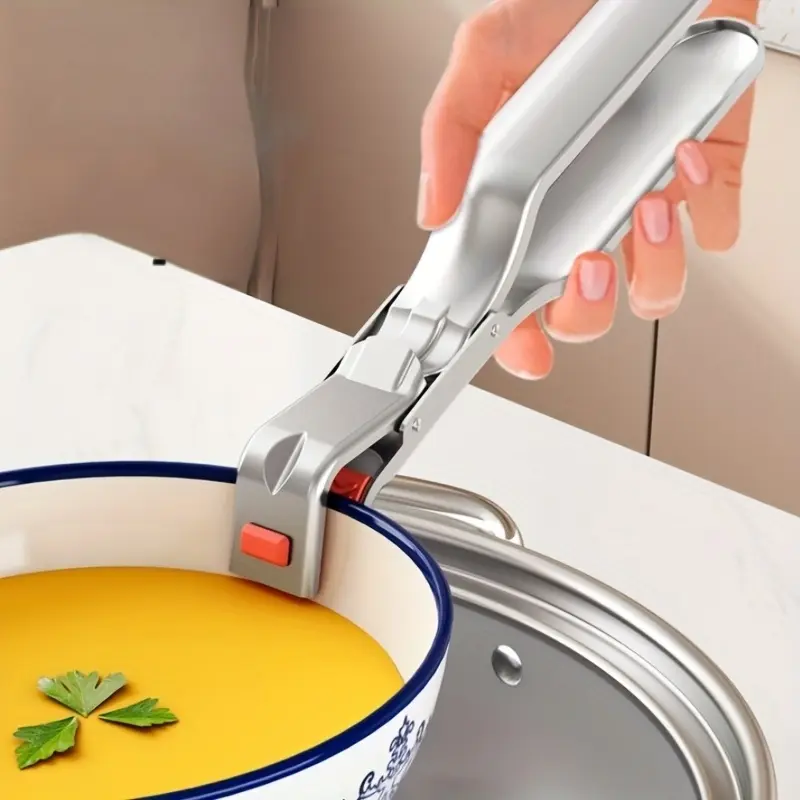 Kẹp Chống Bỏng Bằng Thép Không Gỉ, Dụng Cụ Lấy Bát Nhà Bếp, Chịu Nhiệt, Kẹp Lò Nướng Nhiệt Độ Cao Chống Trượt, Kẹp Bát Đĩa Bếp Điện, Kẹp Nấu Ăn, Để Sử Dụng Trong Nhà Bếp. 0