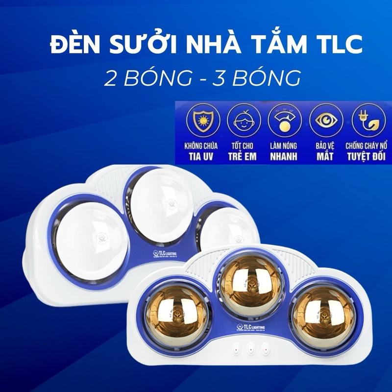 Đèn sưởi nhà tắm 3 bóng Vàng  TLC-SNT/22-BV03 3