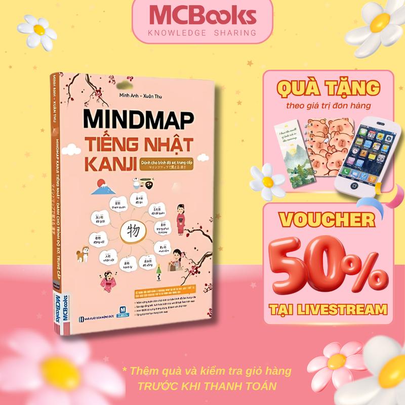 Sách - Mindmap Kanji tiếng Nhật – Dành cho trình độ sơ, trung cấp - Mcbooks