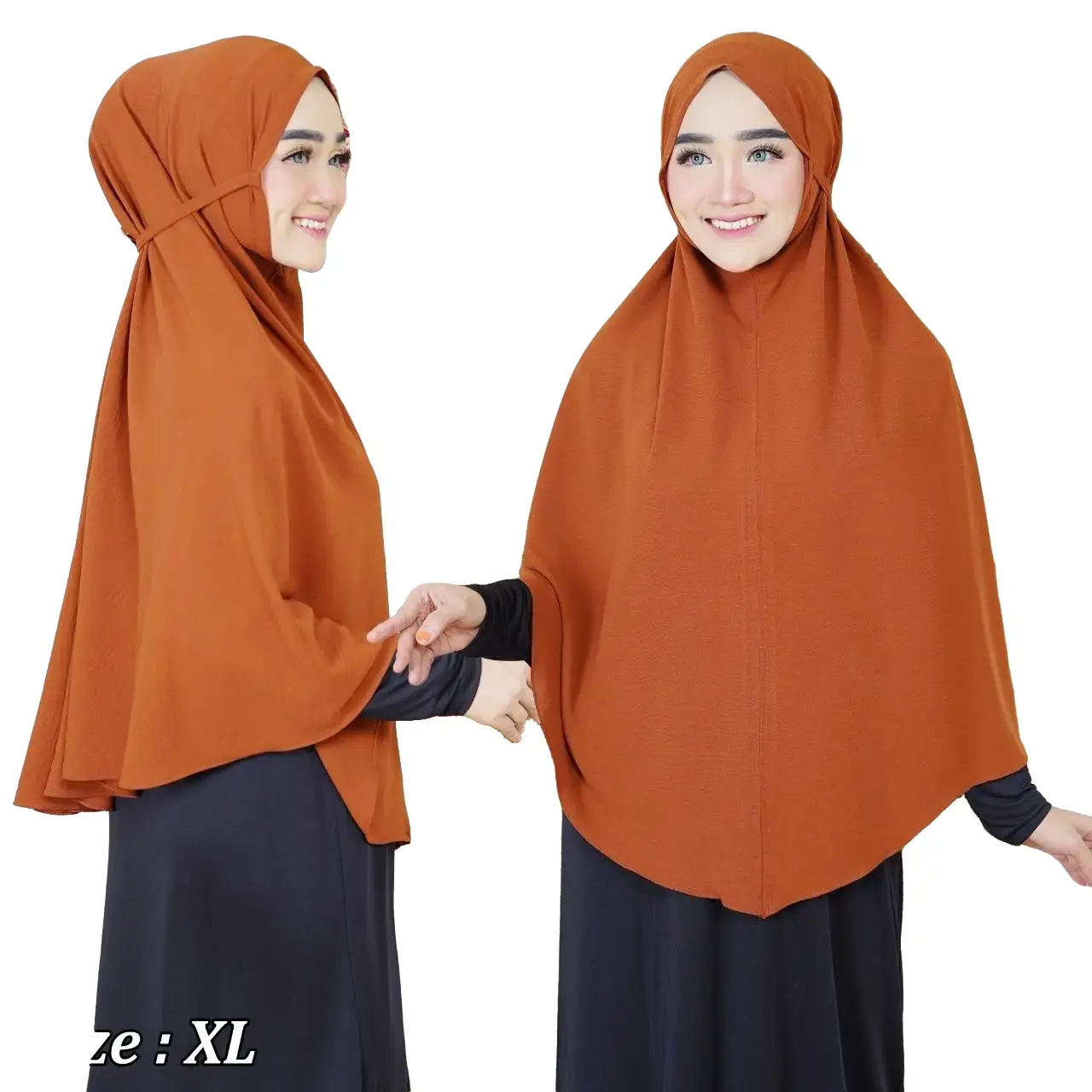 (100k Get 3) Muhajirin Hijab - hijab instan MARYAM crinkle AIRFLOW SYRIA non pad  TALI/ (Size: XL) Kerudung Bergo muslim syari  Panjang Nyaman
