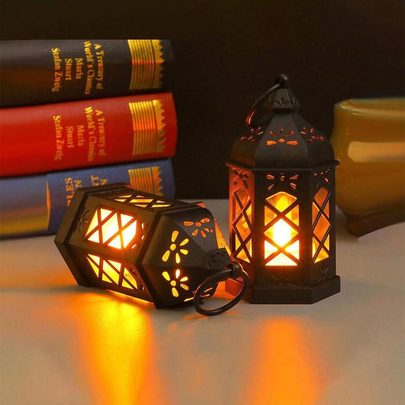 Moroccan LED Candle Light, Vintage Lantern Ornament, Decorative Night Light, Farmhouse Decoration, Wedding Table Center, Battery Included 8