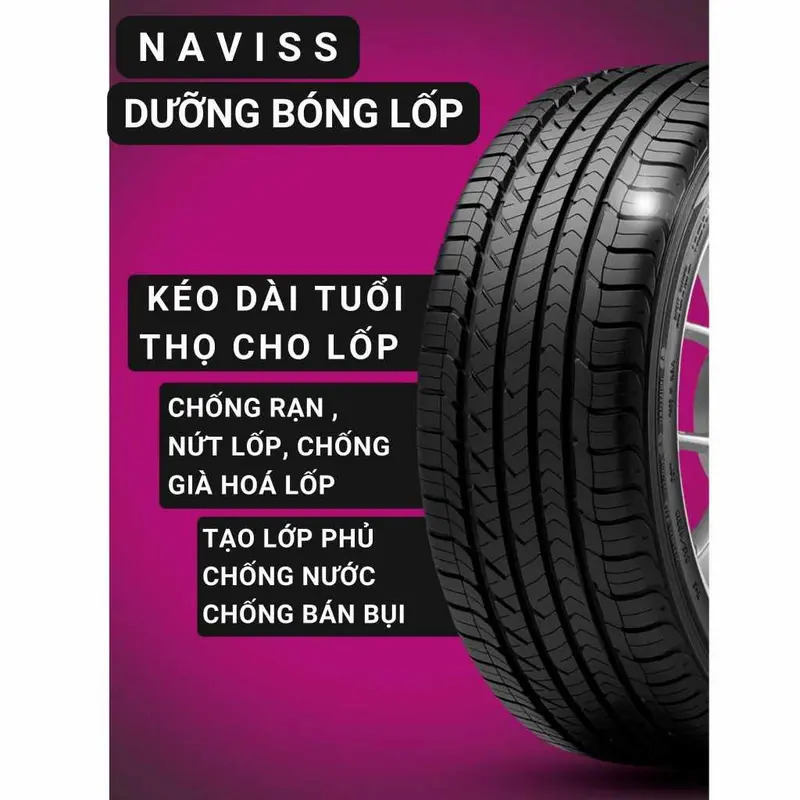 Bình xịt dưỡng bóng vỏ lốp ô tô, phục hồi nhựa đen, chống bám bụi, chống dính nước cọ  rửa 5