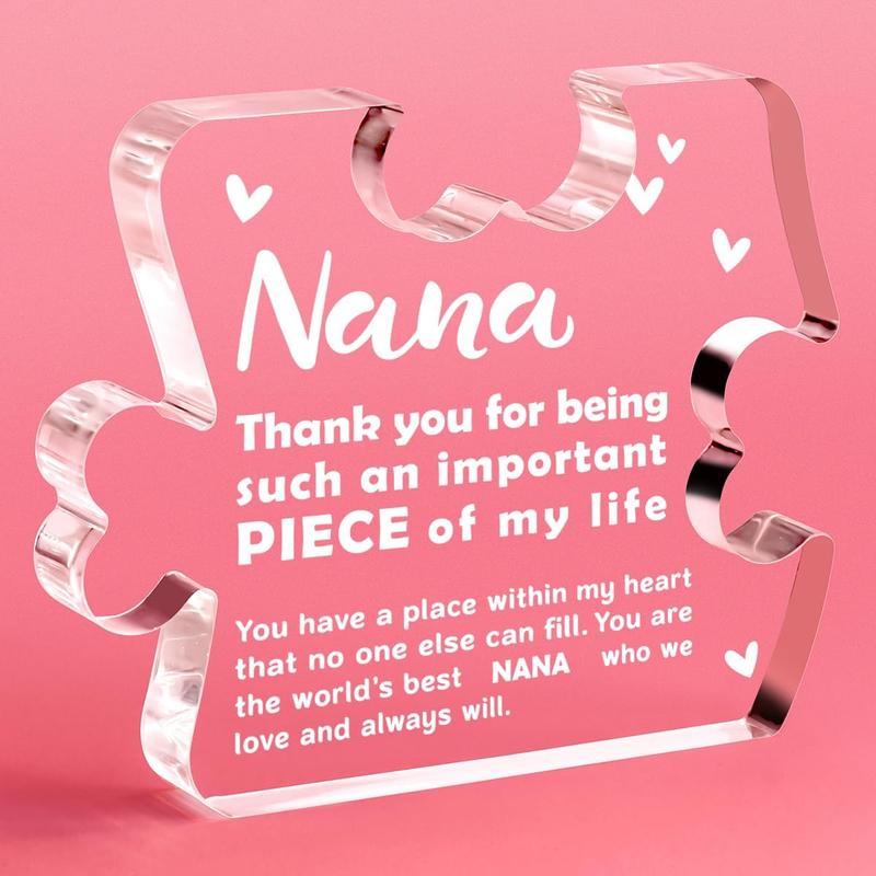 Creative Puzzle Design Desktop Ornament, 1 Count Acrylic Ornament for Bestie Sister, Room Decor, Home Decor Supplies, Home Decor Ideas 8