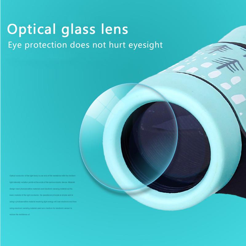 Kids Binoculars Shockproof Toy for Bird Watching Educational Learning 4X30 Zoom Small Pocket Telescope Soft Rubber Anti-skid #312155 7