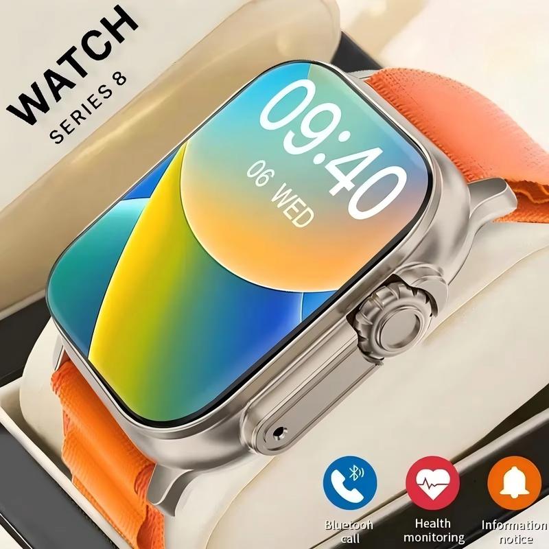 Đồng hồ thông minh T900 Ultra 2 49mm cho nam nữ, hỗ trợ cuộc gọi Bluetooth, nhạc BT, trò chơi, sạc không dây, NFC, tương thích với Android và IOS