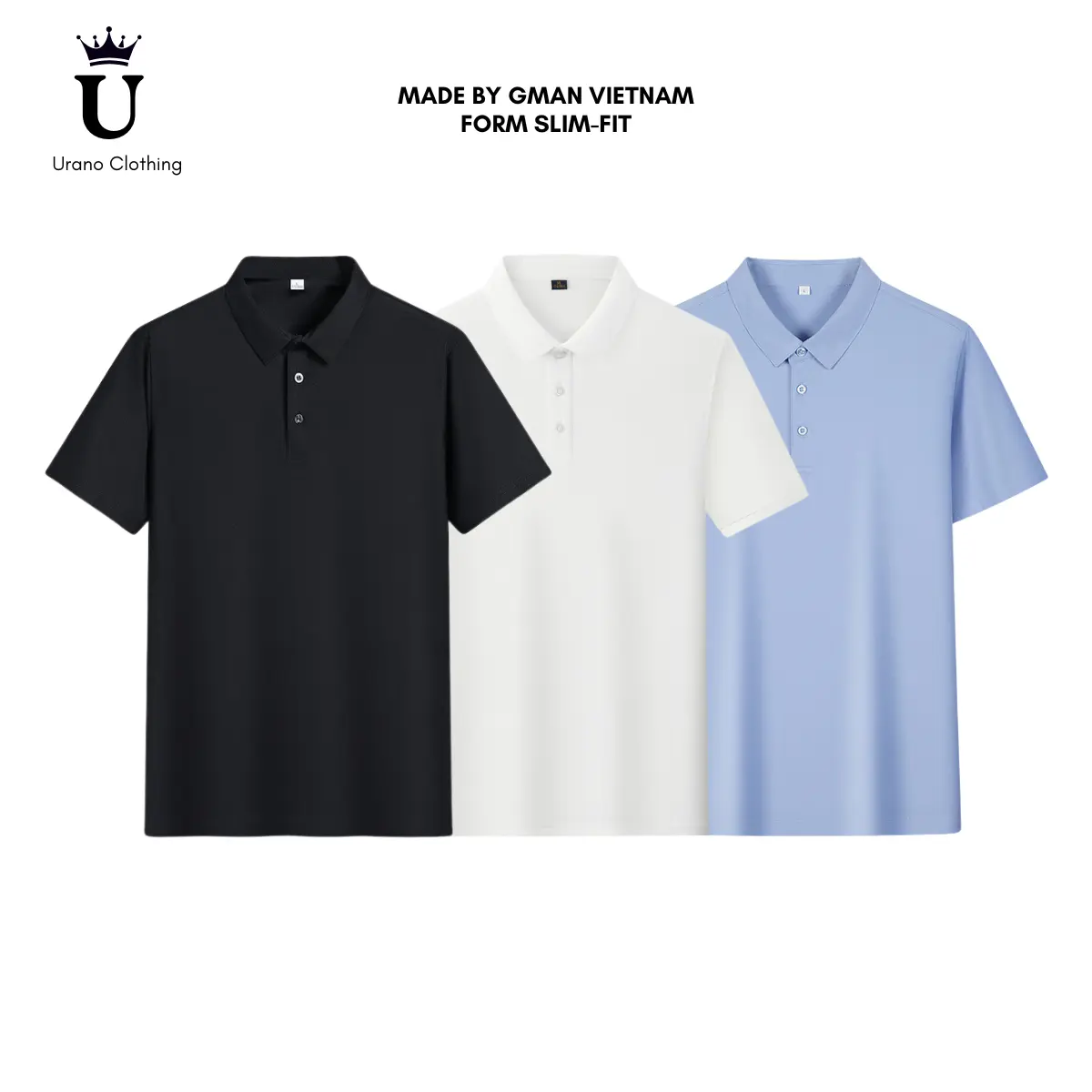 Bộ 3 Áo Thun Polo Nam Ngắn Tay Cổ Bẻ GMAN Chất Vải Cá Sấu Mềm Mịn Độ Co Giãn 4 Chiều Thanh Lịch Mới 2024 Menswear
