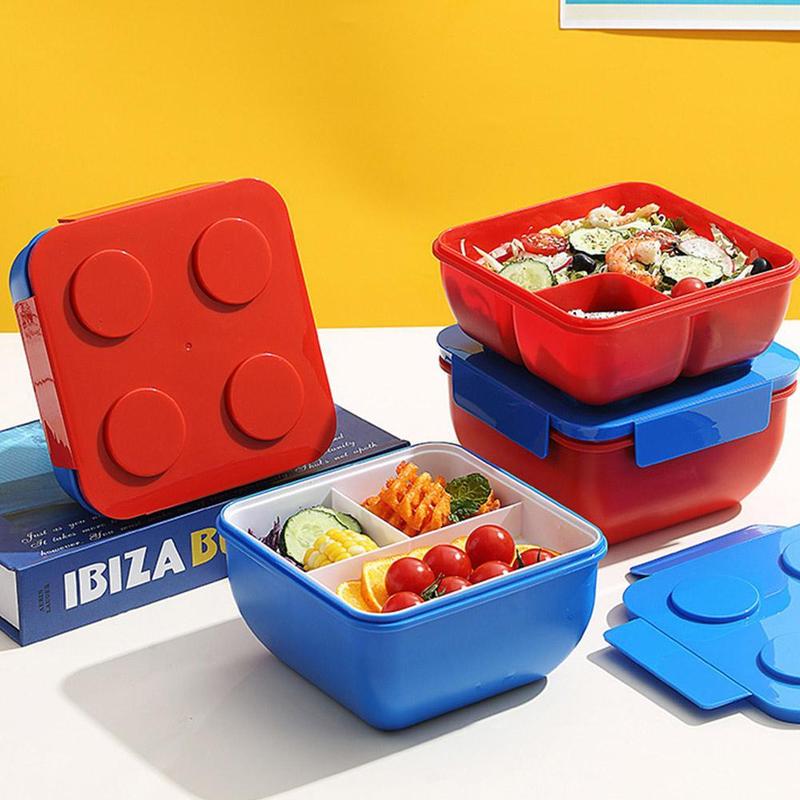 DIY Building Block Lunch Box Lunch Box Outdoor Picnic Box Children's ...