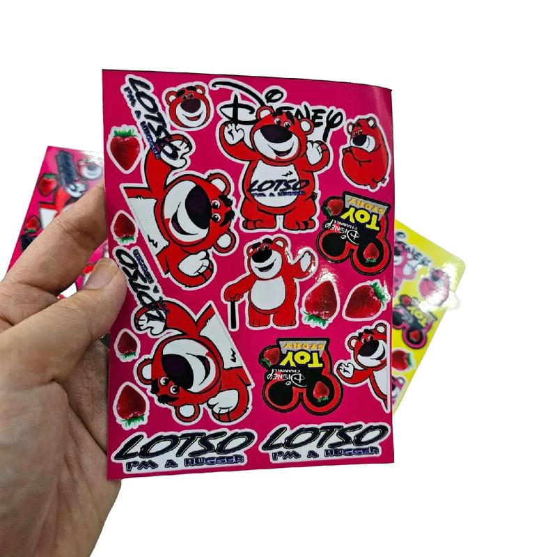 Tem logo gấu dâu lotso mini dán trang trí xe máy Nhãn Dán Decal