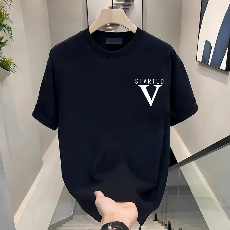 Fashion Women's Wear Short-Sleeved T-shirt 24 Summer Black Korean Style  Men's and Women's Same plus Size T-shirt Black Fashion Brand Top