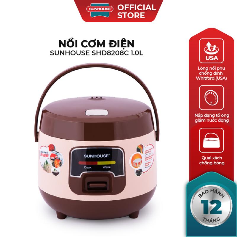 Nồi cơm điện 1L SUNHOUSE SHD8208C
