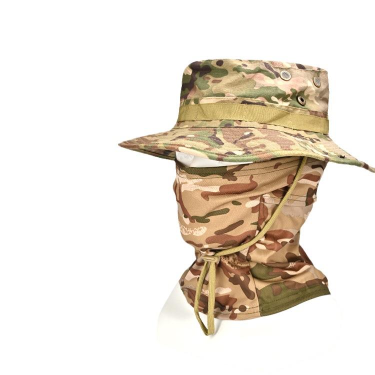 Outdoor Camouflage Hiking Hat Cycling Sun Protection Sun Hat Full Face Sun Mask Sunshade Hat Fisherm