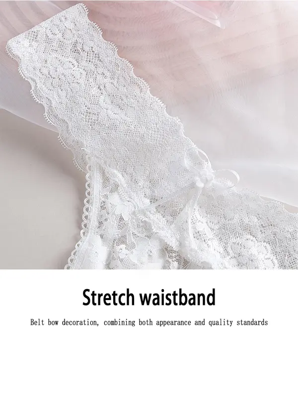 Women's Solid Color Lace Bra & Panty Two-piece Set, Comfy Breathable Wireless Bra & Panty Set, Lingerie Set for Women 8
