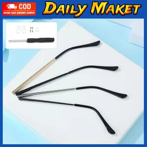 Temple Gagang Kaki Kacamata Besi Glasses Arm Aksesoris + Obeng
