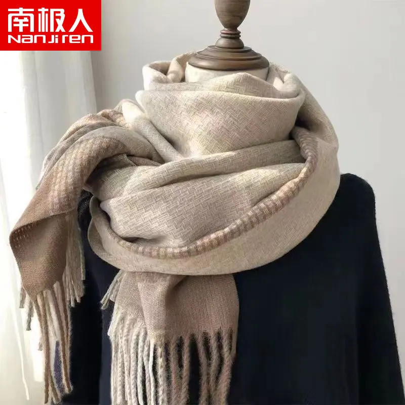 Khăn Quàng quàng cổ, Nữ và Nam, Phong cách Hàn Quốc, Dễ Phối đồ Thích hợp cho mùa đông, kẻ sọc, Thích hợp cho học sinh, Khăn Quàng quàng cổ nam, Cặp đôi, Ấm áp, [An Nhiên] Women