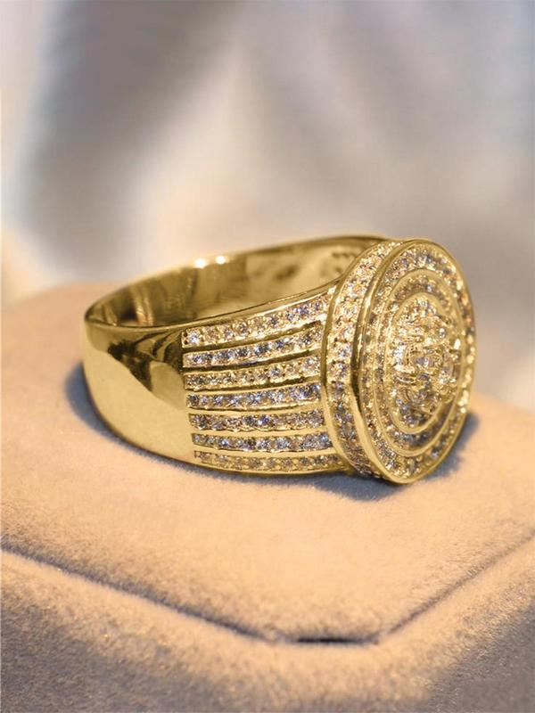 Women's Elegant Artificial Zircon Decorated Ring, Pave Engagement Ring, Exquisite Trendy Ring, Fashionable Jewelry for Women As Gift 5