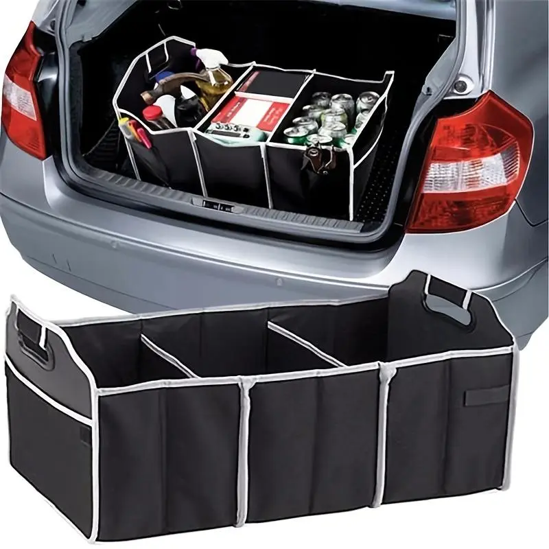 Foldable Car Trunk Cargo Storage Bag, Car Trunk Cargo Storage Organizer, Multifunctional Car Storage Box for Car and Trunk