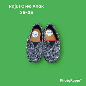 Sepatu anak-anak Slip On Casual Motif Rajut Oreo Tanpa Hak anak kaki Anak Kaki Kids Fashion wakai  anak