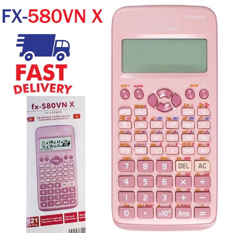 Máy tính khoa học FX 580VNX, 521 tính năng, nhập khẩu Thái Lan