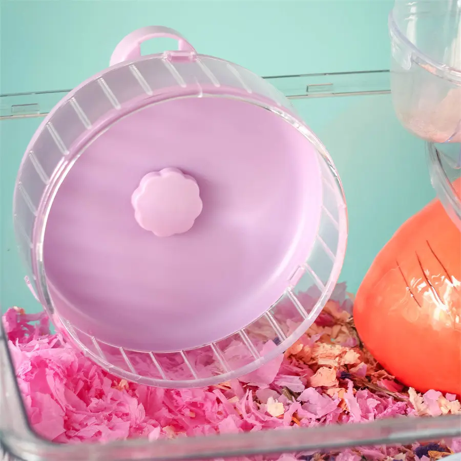 2025 Hamster Mute Running Wheel 17cm Running Plate Wholesale Djungarian Hamster Roller Hedgehog Wheel Flower Branch Treadmill Toy Supplies