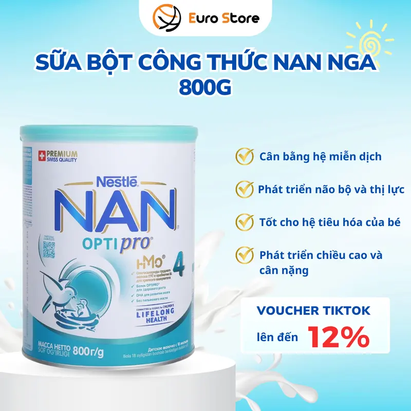 [DATE 2026] Sữa NanNga HMO Optipro Mamako Euro Store - Bổ Sung Dinh Dưỡng Cho Bé Hộp [800g] 0