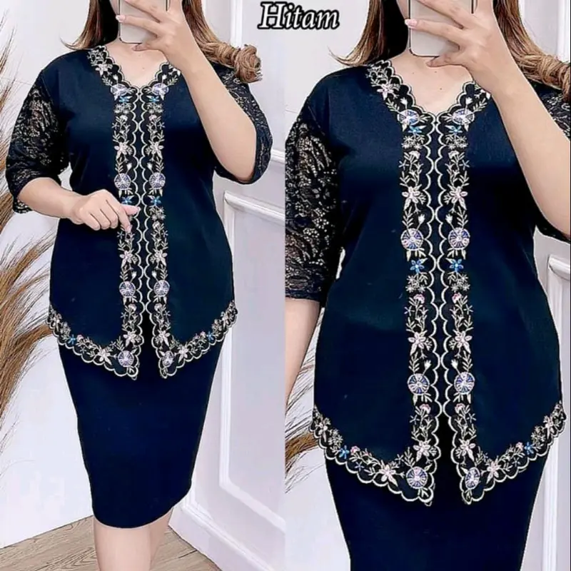 Setelan Rok 2670 Original Bordir  Mat : Scuba Import 4