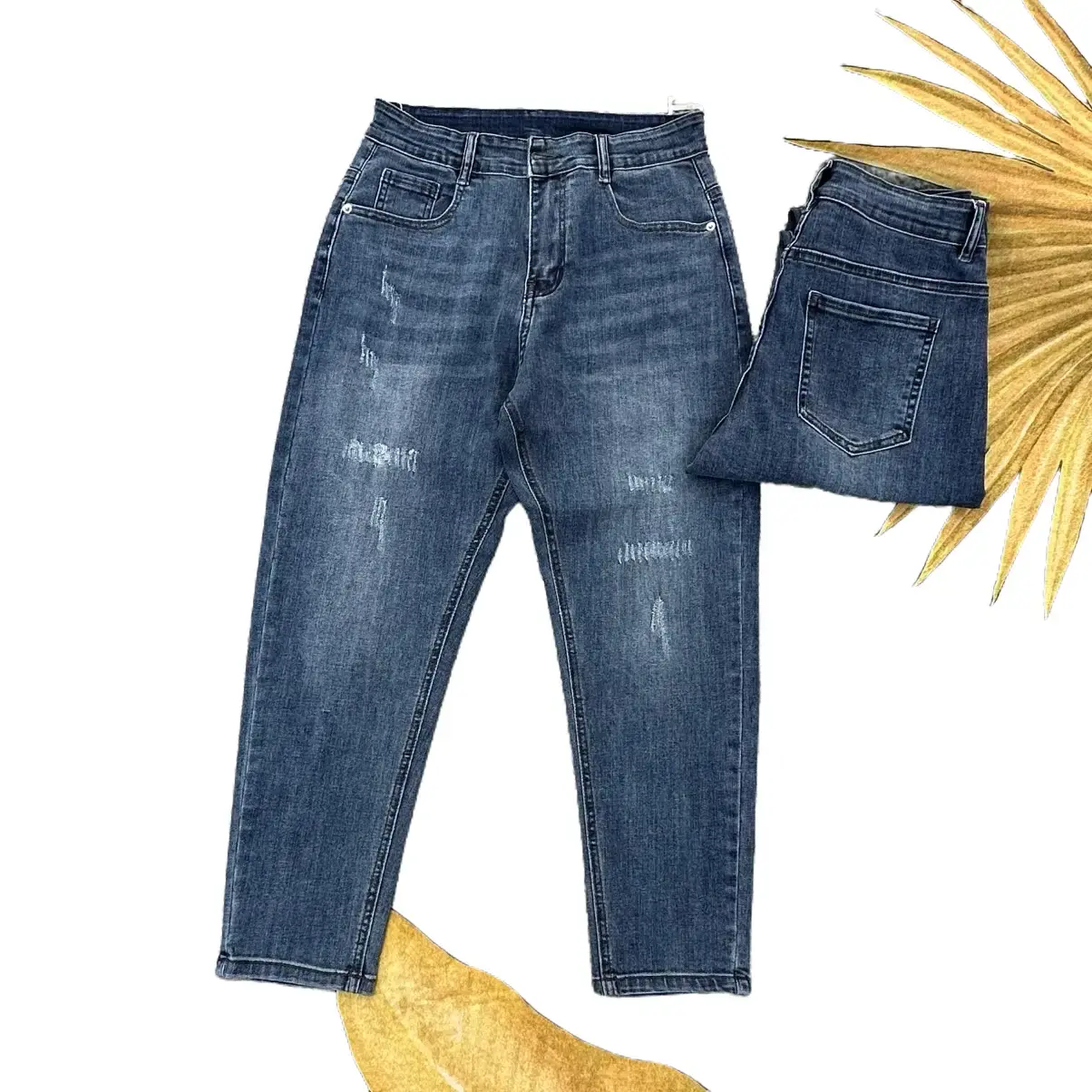 [MS 5518] Bigsize 55-93kg Quần Jean Form Baggy 9 Tấc Chất Liệu Jean Mềm Co Giãn 4 Chiều