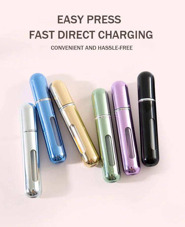 Product Introduction of Bình Xịt Nước Hoa Cầm Tay Mini, Có Sẵn Trong 10ml Và 5ml, Được Làm Bằng Nhôm, Thích Hợp Cho Du Lịch, Bình Đựng Bơm Tự, Lọ Đổ Đầy Trực Tiếp Phía Dưới, Dụng Cụ Rỗng Mỹ Phẩm 12