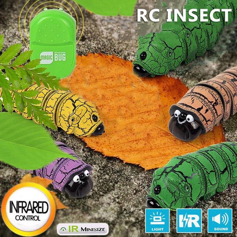 Product Introduction of New And Unique Simulation Remote Control Caterpillar Electric Trick Simulation Toy Insect J5L0 27